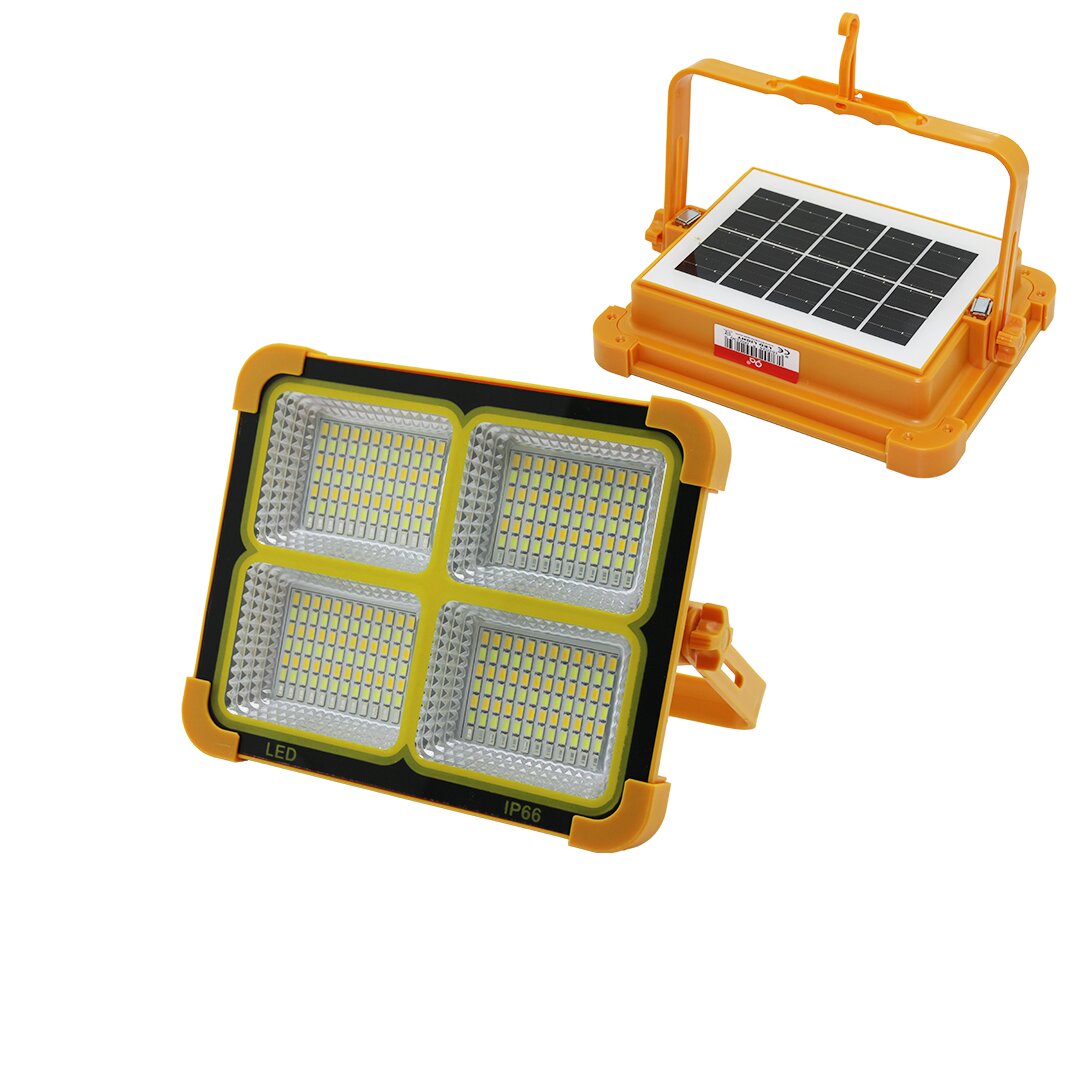 SOLAR LED LİGHT ÇAKARLI SOLAR PROJEKTÖR - POWERBANK KAMP - DIŞ MEKAN GÜNEŞ ENERJİLİ 12000mAh- 84X4=336LED (5347)