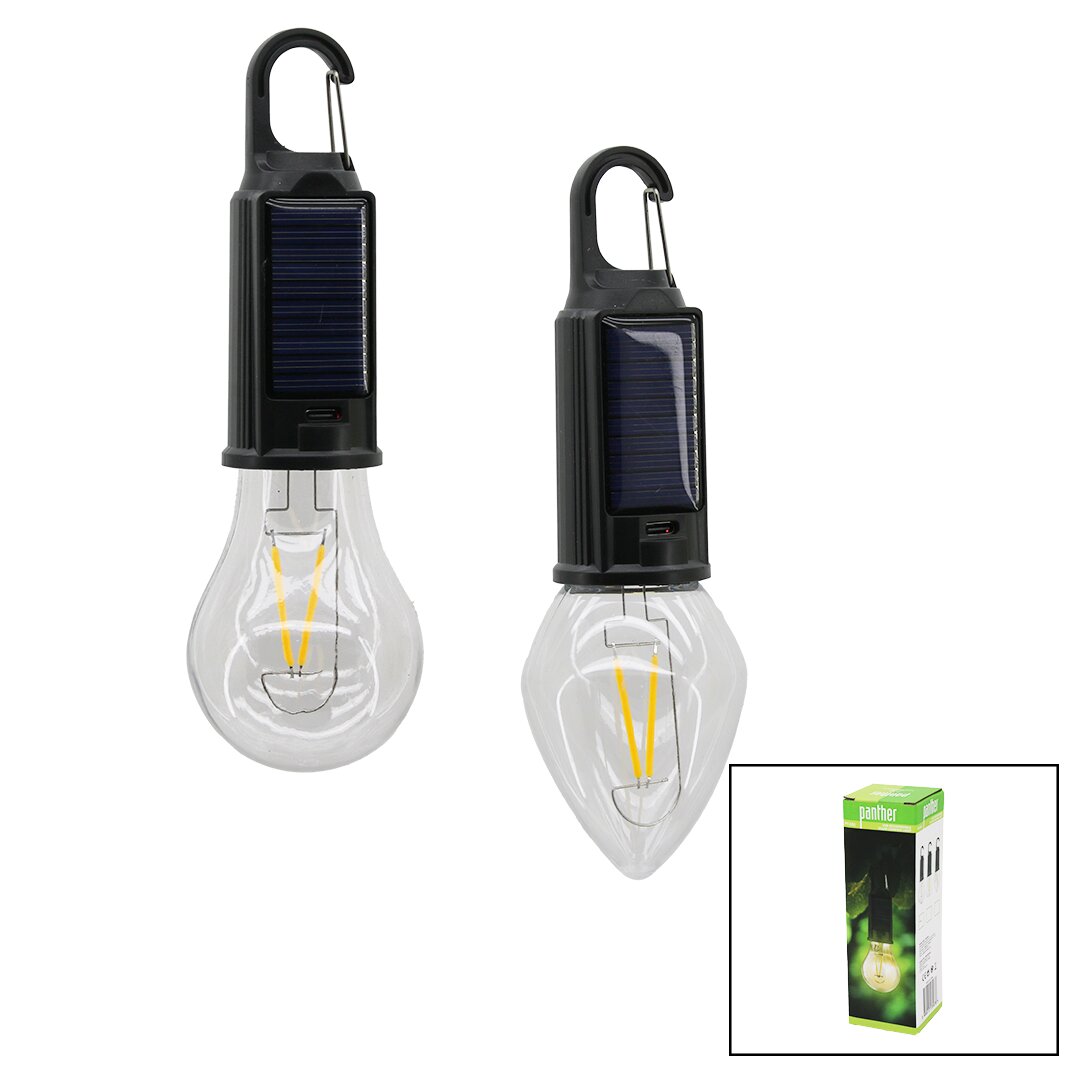 SOLAR - USB ŞARJ SEYYAR AMPUL MODEL=RUSTİK KAMP LAMBASI MANDALLI KANCA ASKILIK 3-KADEME IŞIK PT-331 (5347)