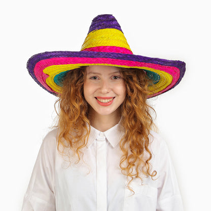 Sombrero Mexican Hat Colorful Knitted Straw Kids Size