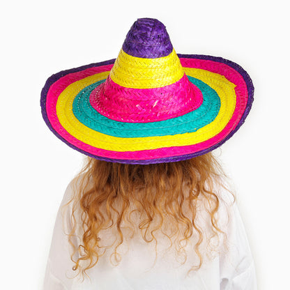 Sombrero Mexican Hat Colorful Knitted Straw Kids Size