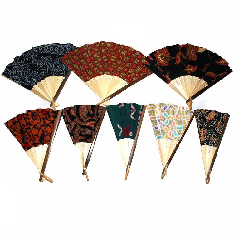 Bamboo Cloth Folding Fan Small
