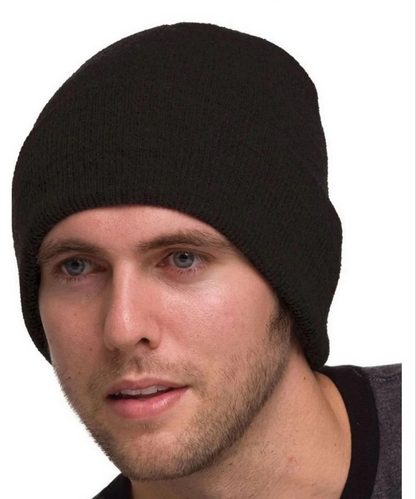 Full-Fit Winter Knitted Beanie - Black
