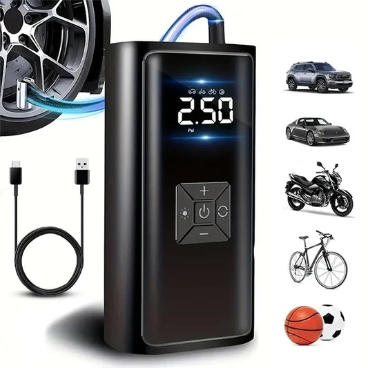 Rechargeable Portable Car Air Compressor with Digital Display