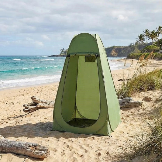 Tek Kişilik Yarı Otomatik Portatif Giyinme Kabini Çadırı - Plaj, Kamp, Duş ve Soyunma Kabini Outdoor Çadır 120x120x190 cm (5347)