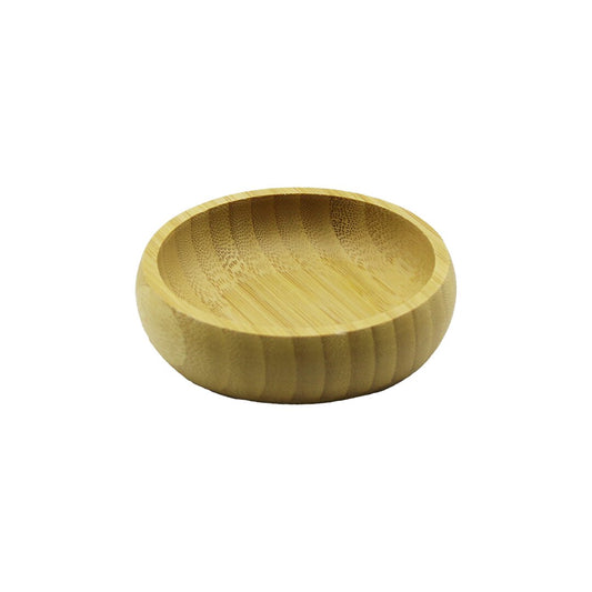 SINGLE - MINI=8.5CM WOODEN BAMBOO SNACK/TURKISH DELIGHT BOWL (5347)