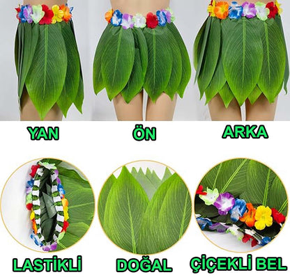 Tropical-Inspired Hawaiian Leaf Party Skirt Adult Size (5347)