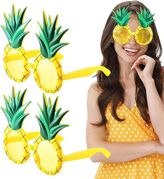 Tropical Hawaiian Pineapple Shaped Party Glasses
