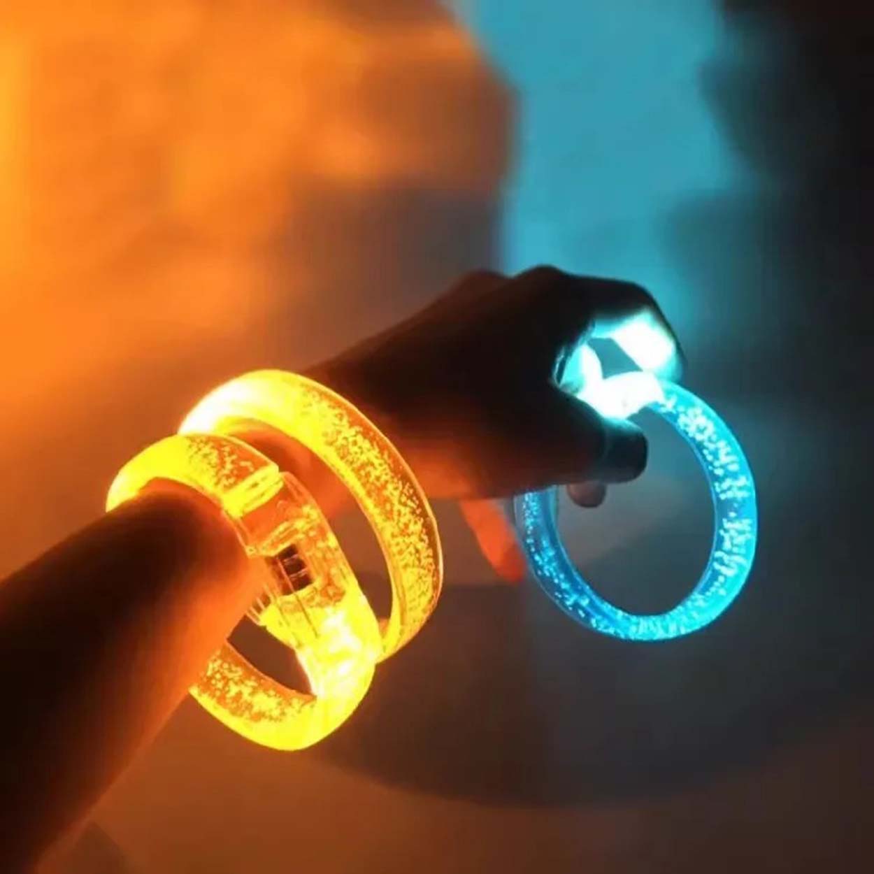 Orange LED Light-Up Printable Battery-Powered Wristband Bracelet 1.5 cm Width (5347)