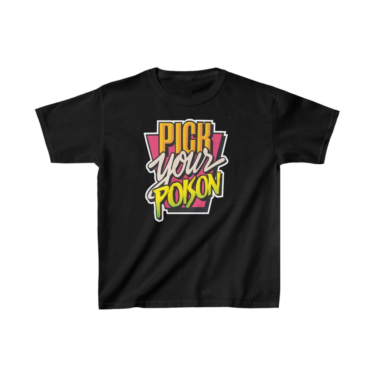 Unisex Kids' Printed T-Shirt - Black