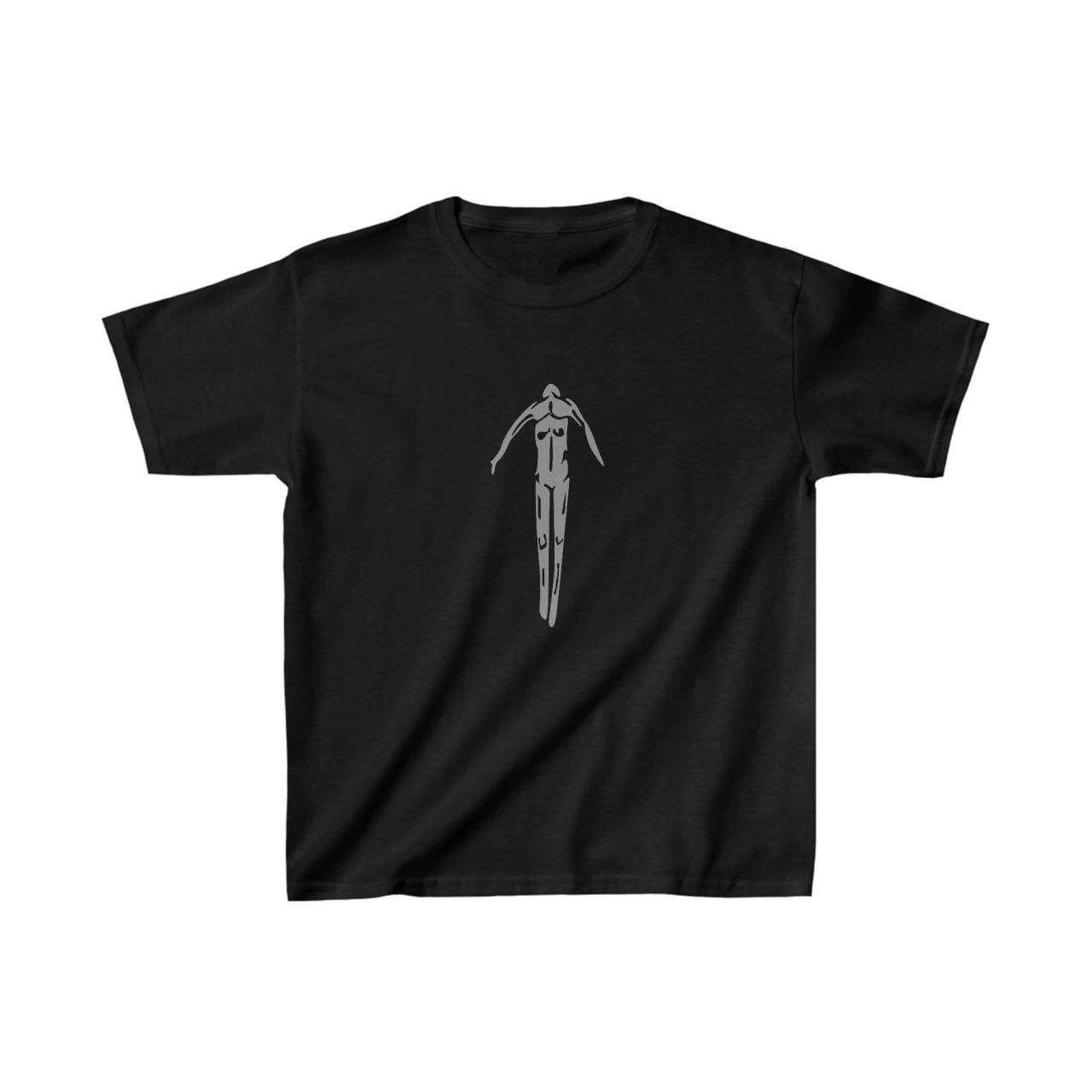 Unisex Kids' Printed T-Shirt - Black