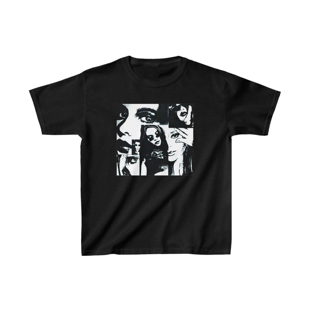Unisex Kids' Printed T-Shirt - Black