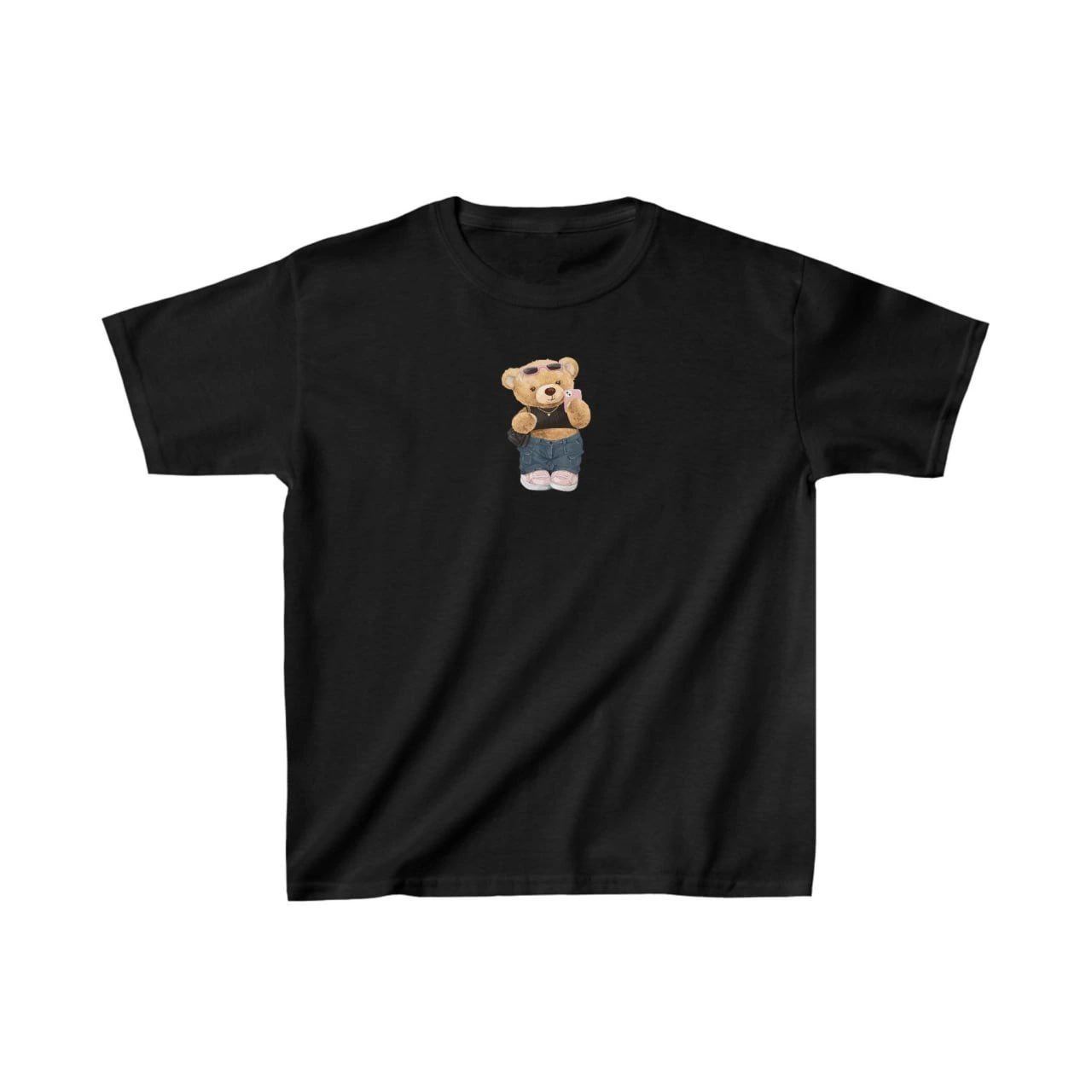 Unisex Kids' Printed T-Shirt - Black
