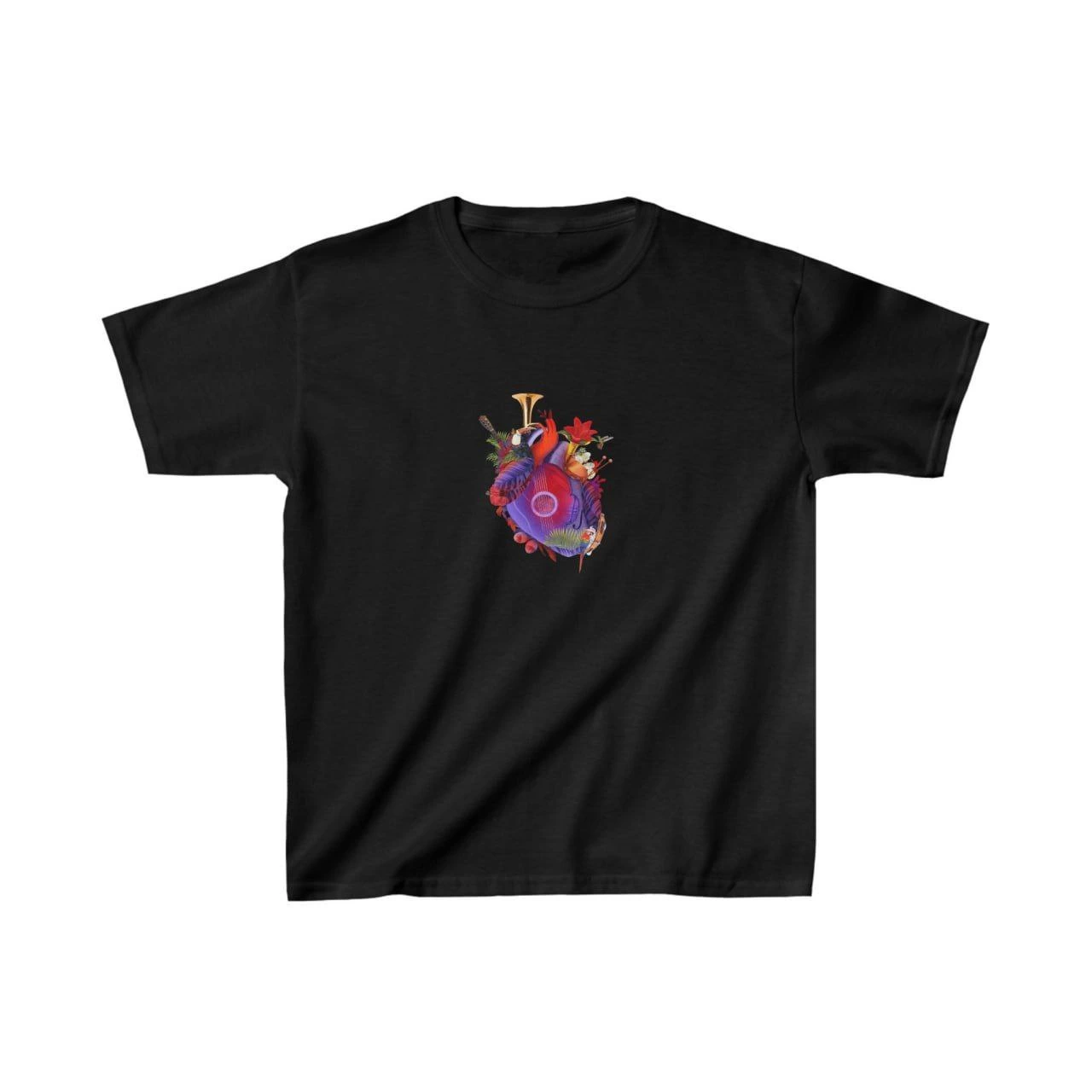 Unisex Kids' Printed T-Shirt - Black