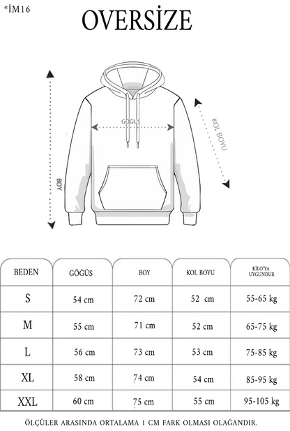 Unisex Tam Fermuarlı Kapşonlu  SweatShirt - Gri