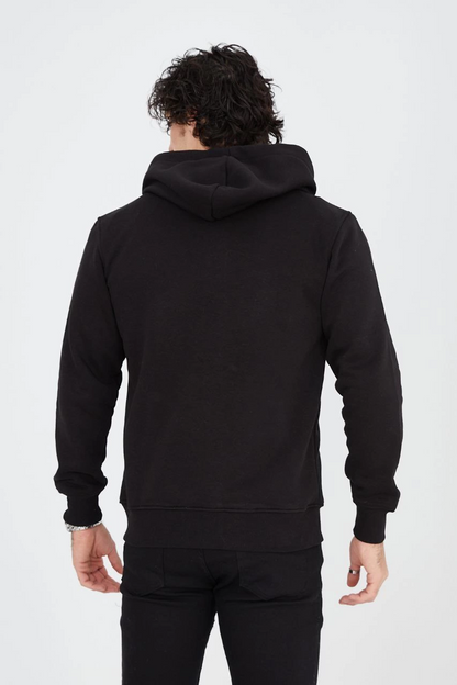 Unisex Full-Zip Hooded Sweatshirt - Black