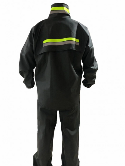 Motorcycle Courier Waterproof Rain Suit - Black