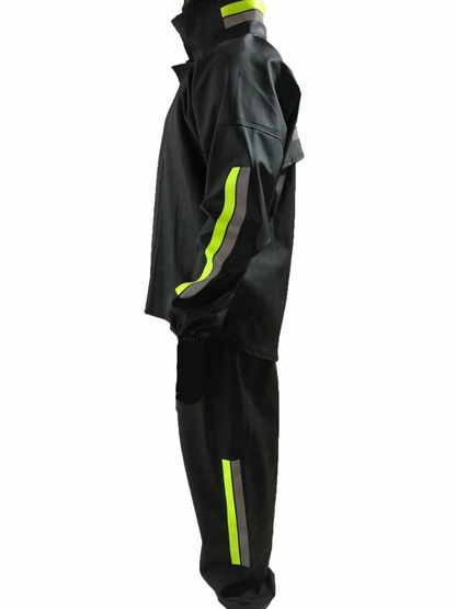 Motorcycle Courier Waterproof Rain Suit - Black