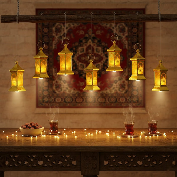 Ramadan-Themed Hexagonal Dome LED Lamp