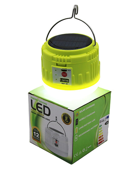 USB - SOLAR ŞARJLI ASKILI KAMP LAMBASI - POWERBANK (5347)