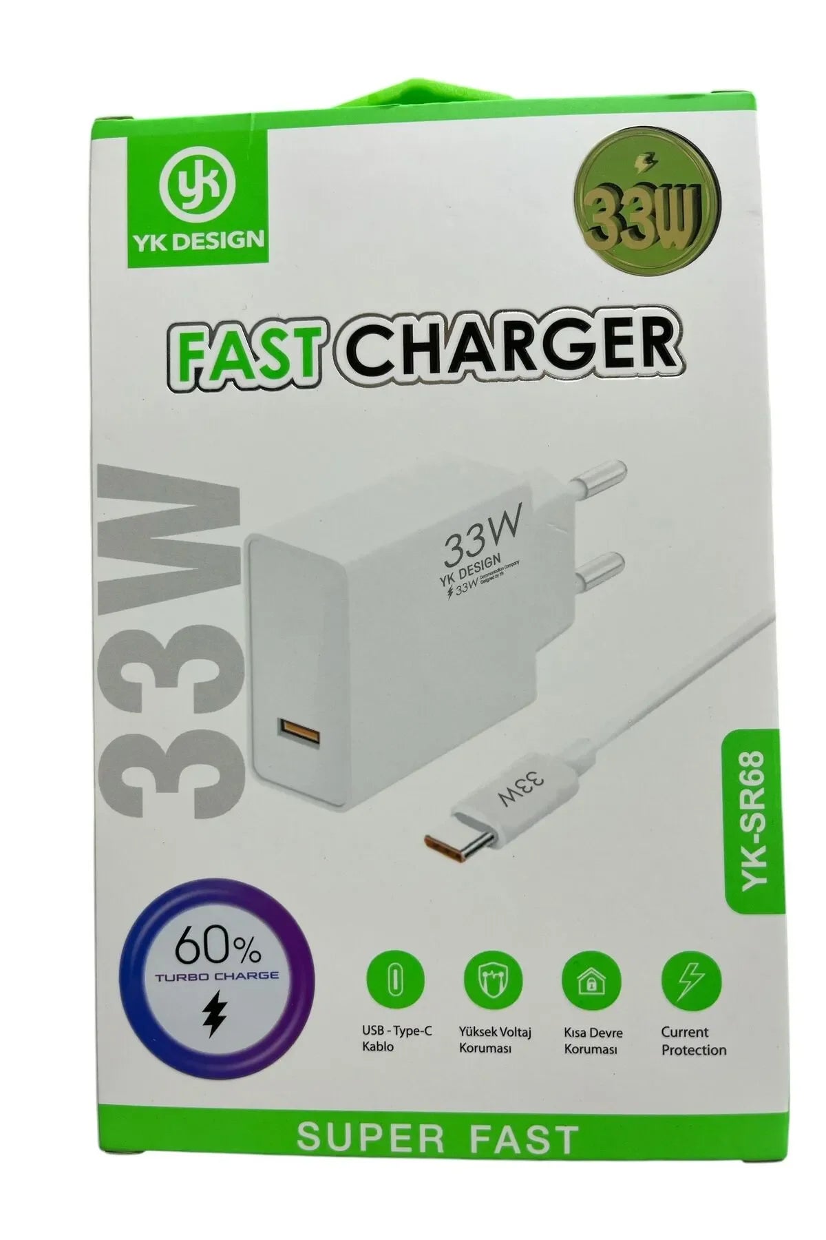 شاحن USB-C بقدرة 33 واط YK-SR68 (5347)