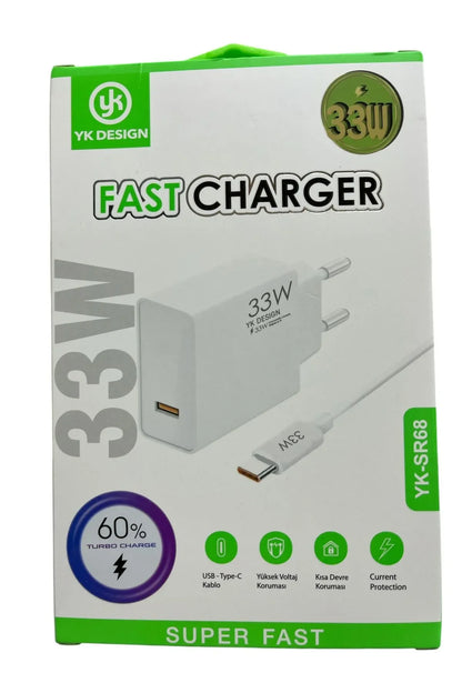 شاحن USB-C بقدرة 33 واط YK-SR68 (5347)