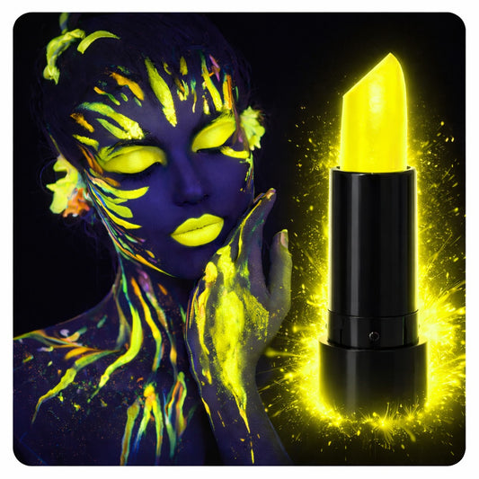 UV Neon Yellow Lipstick - Glow-in-the-Dark Makeup Paint (5347)