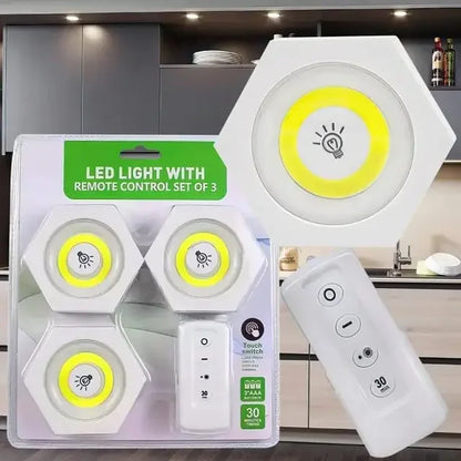 مصباح ليد تحت الخزانة بجهاز تحكم عن بعد، مجموعة من 3 قطع (5347)