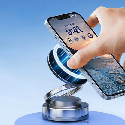 Vakumlu Manyetik Telefon Tutucu - Güçlü Vakum 360 Derece Döner Araç İçi Telefon Standı, Ultra Sabit Manyetik Destekli Mobil Cihaz Aparatı (5347)