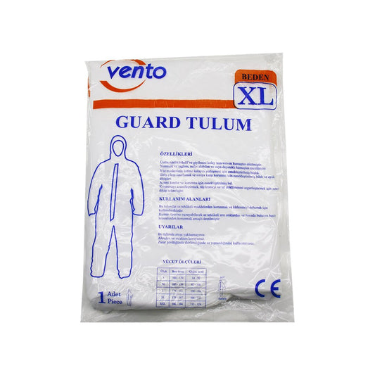 VENTO XL GUARD KORUYUCU TULUM BEYAZ - HAFİF - NON-WOVEN KUMAŞ BOY: 179-187CM - GÖĞÜS: 108-115CM (5347)