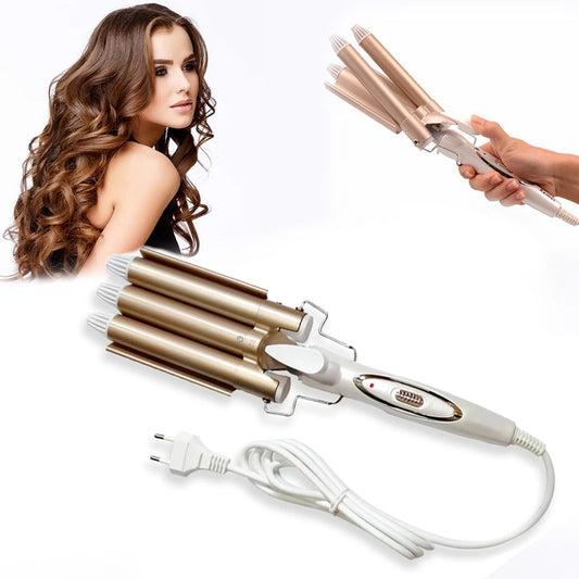 Wag Su Dalgası Saç Maşası 220 Derece 25 Mm Kalın Bukle (5347)