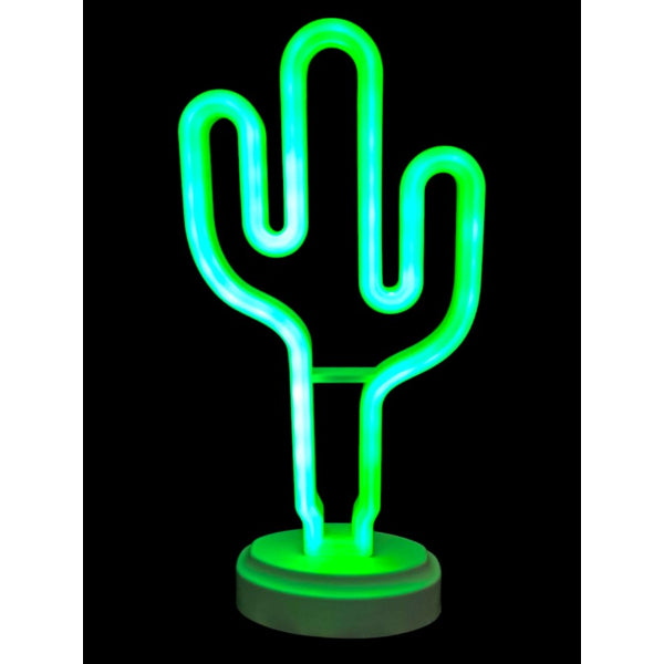 Neon Cactus Table Night Light