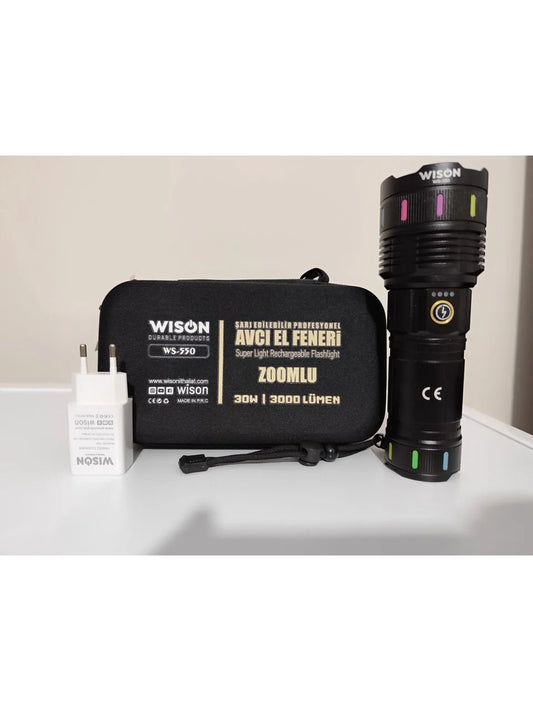 Ws-550 30w 3000 Lümen Zoomlu Profosyonel El Feneri (5347)