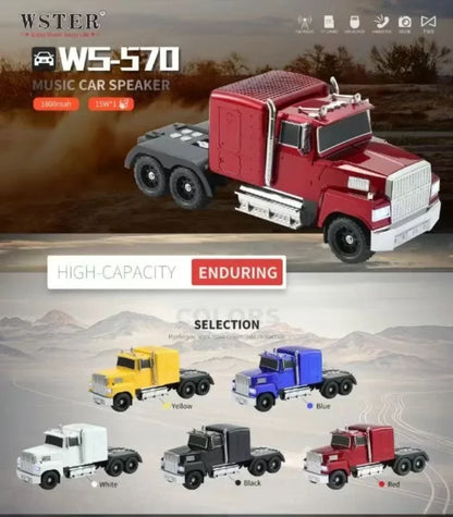 مكبر صوت بلوتوث WS-570 بتصميم سيارة، صندوق صوت ستريو ريترو عالي الدقة، مشغل موسيقى للكمبيوتر المكتبي (5347)
