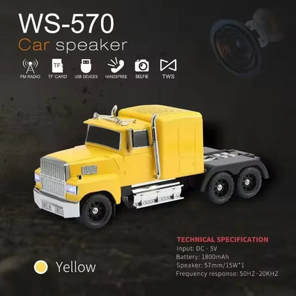 مكبر صوت بلوتوث WS-570 بتصميم سيارة، صندوق صوت ستريو ريترو عالي الدقة، مشغل موسيقى للكمبيوتر المكتبي (5347)