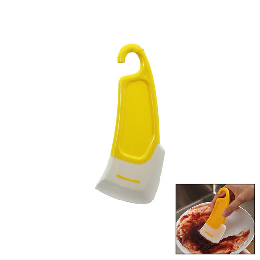 OIL - STAIN SCRAPER MINI SILICONE SPATULA WITH PLASTIC HANDLE - HANGING (5347)