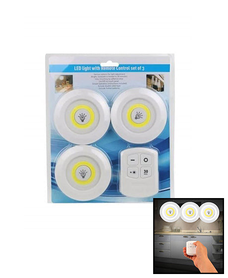 ROUND 3 PIECE TOUCH - REMOTE CONTROL LAMP SET (5347)
