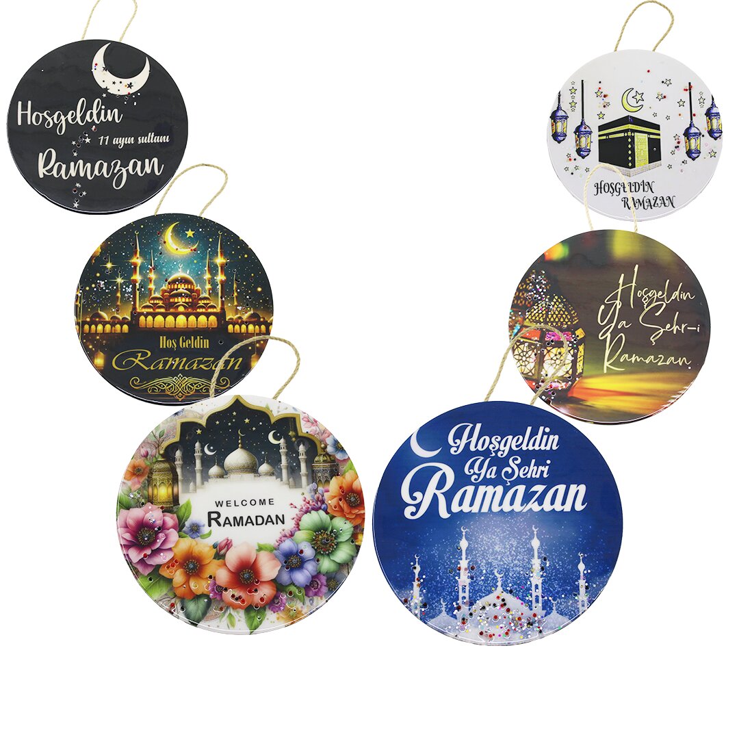 ROUND - EPOXY LARGE DOOR ORNAMENT WELCOME RAMADAN (5347)