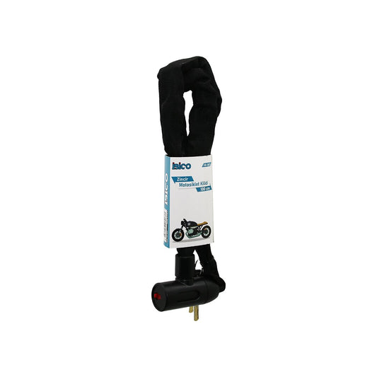ZİNCİRLİ ANAHTARLI  MOTOR - BİSİKLET KİLİT BEZ KILIFLI AÇ-KAPA KİLİT KAPAK 100CM (5347)