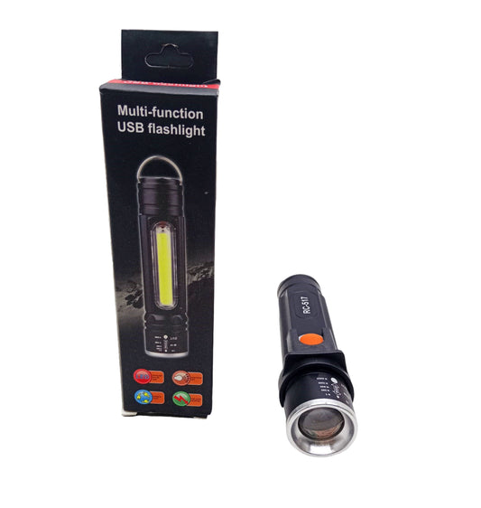 ZOMLU USB ŞARJLI EL FENERİ METAL KASA (5347)