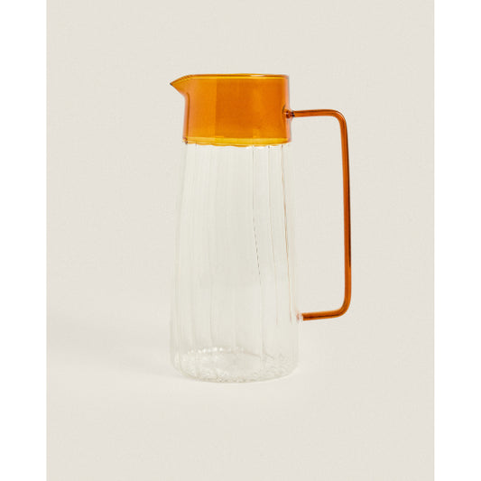 Orange Detailed Glass Pitcher 1600 ml